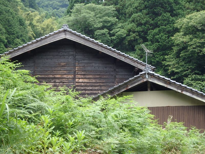 200627竹野の民家と焼杉板