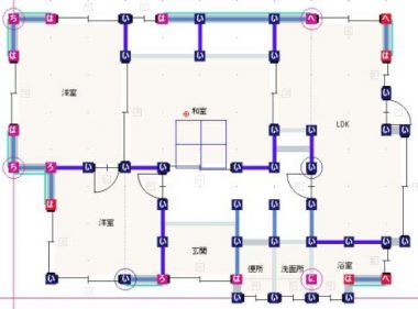 現況耐震診断平面図1F