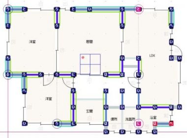 補強耐震診断平面図1F